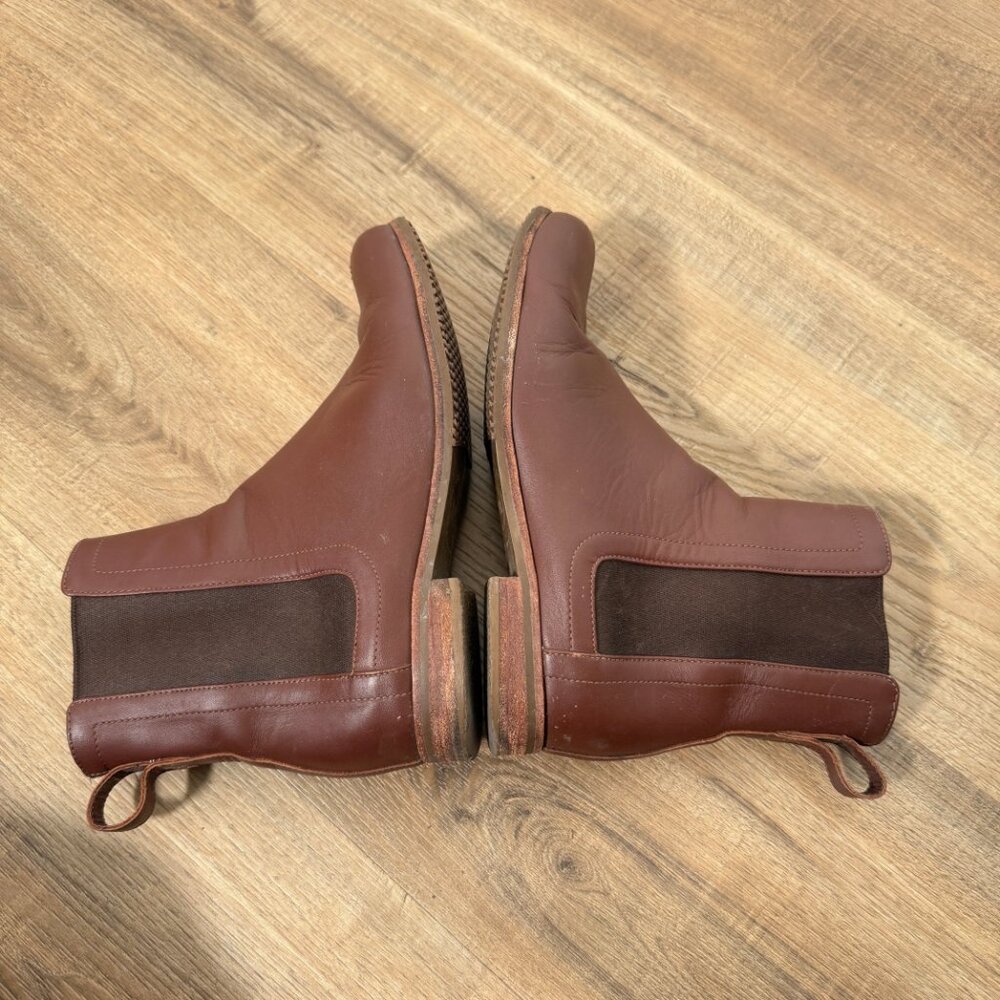 Poppy Barley Leather Chelsea Boot Chocolate Brown Minimalist Classic 6.5 - Picture 8 of 11